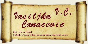 Vasiljka Čanaćević vizit kartica